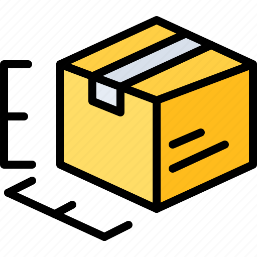 Box, duct, tape, size, ruler, package, delivery icon - Download on Iconfinder