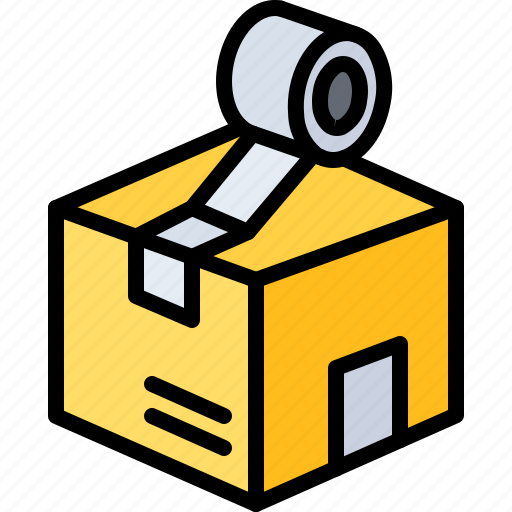 Box, duct, tape, package, delivery, service, postal icon - Download on Iconfinder