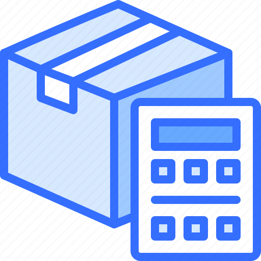 Calculator, box, price, package, delivery, service, postal icon - Download on Iconfinder