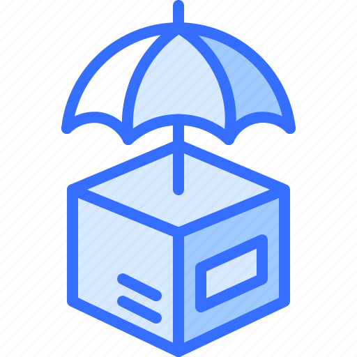 Insurance, umbrella, box, package, delivery, service, postal icon - Download on Iconfinder