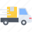 truck, car, box, speed, express, package, delivery, service, postal 