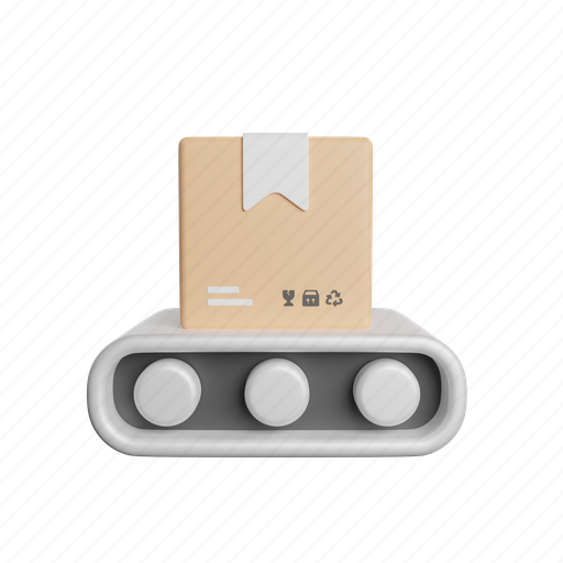 Packaging, process, front, package, box, delivery, shipping 3D illustration - Download on Iconfinder