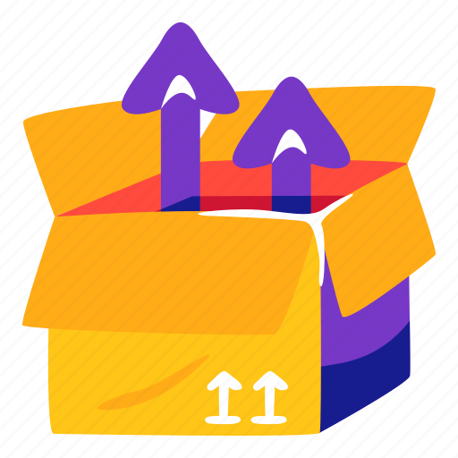 Open, packaging, install, illustration, boxes, sticker icon - Download on Iconfinder