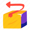 return, box, illustration, boxes, sticker
