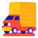 shipping, truck, delivery, illustration, boxes, sticker