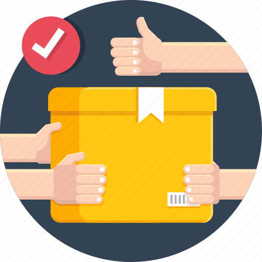 Box, courier, delivery, hand, shipping icon - Download on Iconfinder