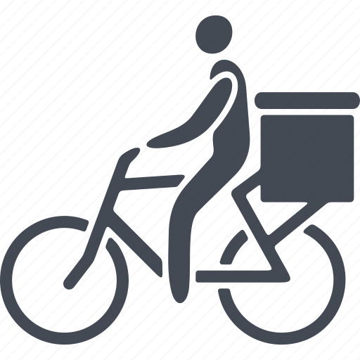 Bike, box, delivery, shipping, transport icon