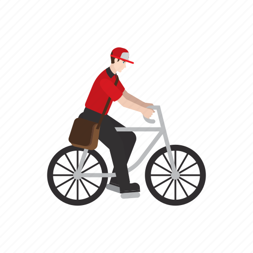 Bike, courier, delivery, job, package, people, work icon - Download on Iconfinder