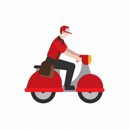 Courier, delivery, job, motorcycle, people, scooter, work icon - Download on Iconfinder