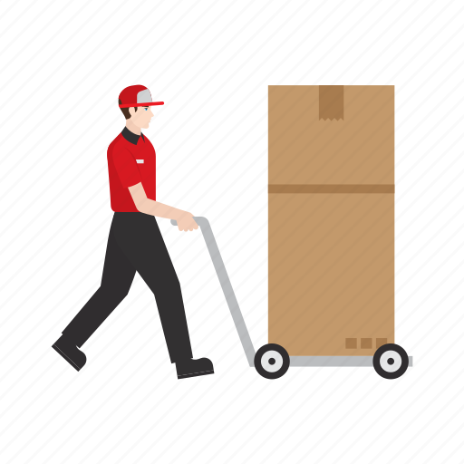 Courier, delivery, job, occupation, people, refrigerator, work icon - Download on Iconfinder