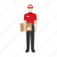 courier, delivery, document, job, package, people, work 