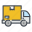 box, delivery, package, parcel, shipping, truck, van 