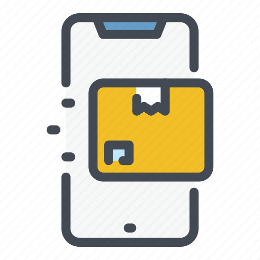 Box, delivery, mobile, online, package, parcel, phone icon - Download on Iconfinder