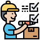 checklist, courier, document, form, shipment