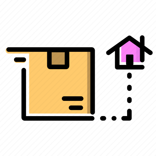Box, delivery, goods, home, house, package, send icon - Download on Iconfinder