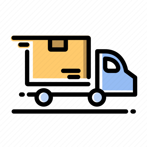 Box, delivery, goods, package, send, transport, truck icon - Download on Iconfinder