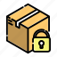 box, delivery, goods, guard, package, secure, send 