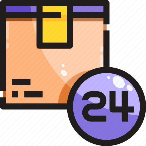 24hr, delivery, product, shipping, time icon - Download on Iconfinder