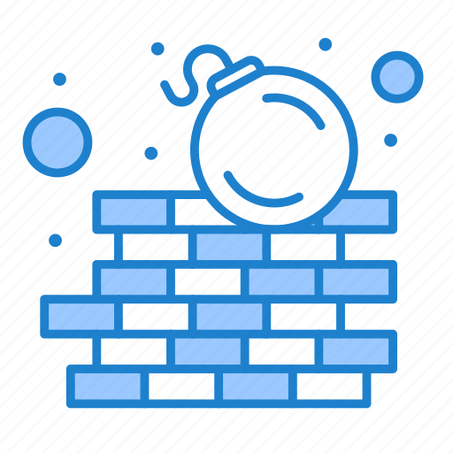 Attack, bomb, firewall, security, wall icon - Download on Iconfinder