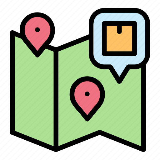 Delivery, map, navigation, location, pin icon - Download on Iconfinder