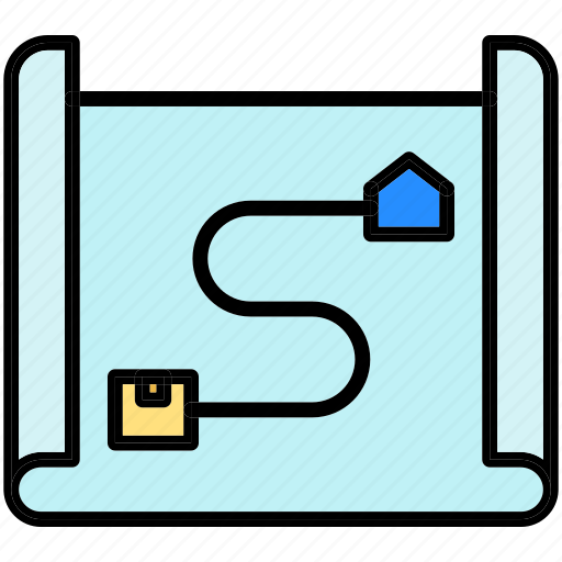 Delivery, logistics, route icon - Download on Iconfinder