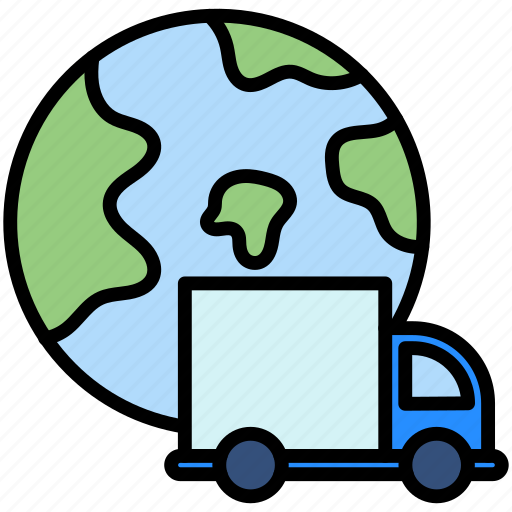 Delivery, van, international, global icon - Download on Iconfinder