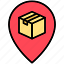 location, package, parcel
