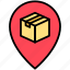 location, package, parcel 
