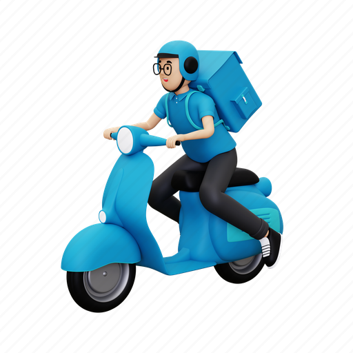 Delivery, deliveryman, shipping, package, parcel, logistic, courier 3D illustration - Download on Iconfinder