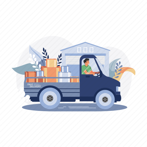 Post, vehicle, service, shipping, delivery, shipment, route illustration - Download on Iconfinder