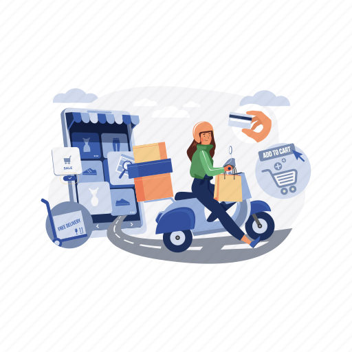 Post, vehicle, service, shipping, delivery, shipment, route illustration - Download on Iconfinder