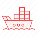 ship, container, cargo, ocean, sea, boat, delivery, shipping, tanker