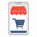 mobile, online, order, phone, shopping, store, supermarket