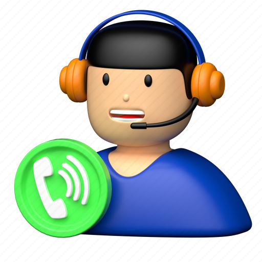 Call center, support, telephone, customer, phone 3D illustration - Download on Iconfinder