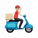 delivery, deliveryman, shipping, package, parcel, logistic, courier 