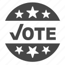 badge, campaign, election, political, vote, voting, label