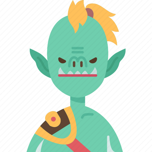 Orc, monster, ugly, goblin, fantasy icon - Download on Iconfinder