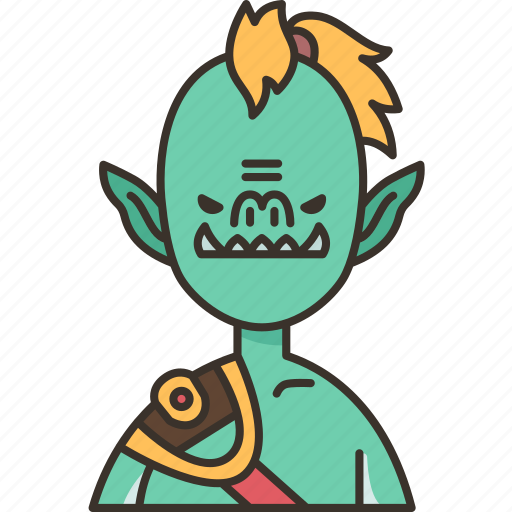 Orc, monster, ugly, goblin, fantasy icon - Download on Iconfinder