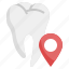tooth, location, maps, healthcare, medical, assistance 