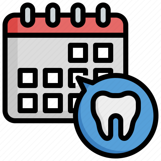 Calendar, dentist, medical, appointment, tooth, time, date icon - Download on Iconfinder