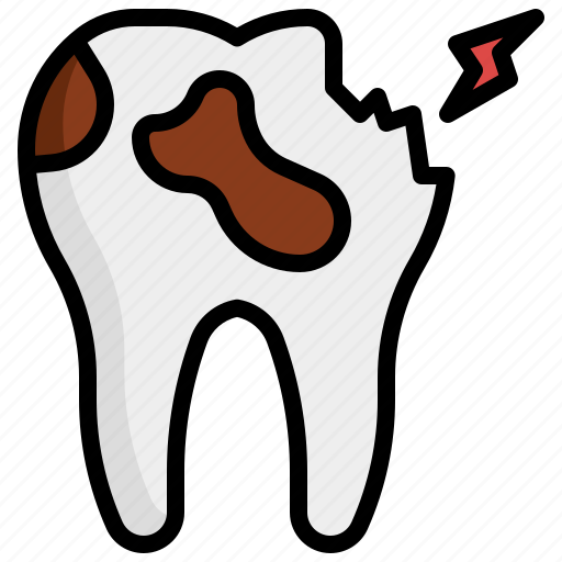 Tooth, decay, broken, healthcare, medical, caries, dentist icon - Download on Iconfinder