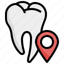 tooth, location, maps, healthcare, medical, assistance