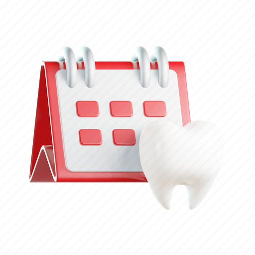 Dental, schedule, dental care, dentist, tooth, medical, healthcare 3D illustration - Download on Iconfinder