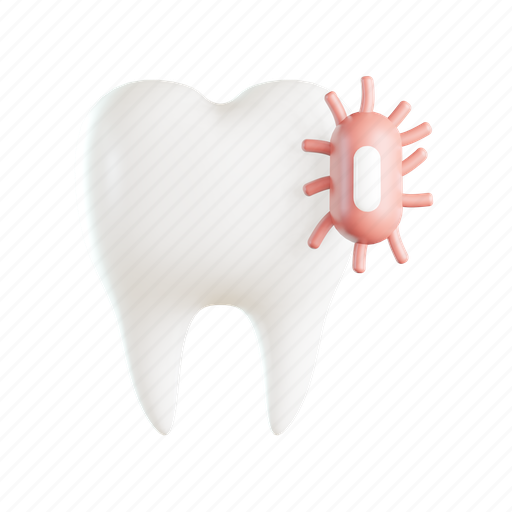 Tooth, bacteria, dental care, dentist, medical, healthcare 3D illustration - Download on Iconfinder