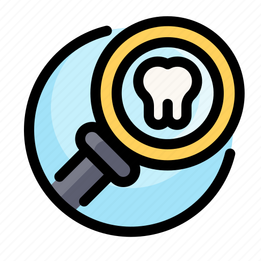 Dental, dentist, medical, search, tooth icon - Download on Iconfinder