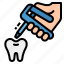 dental, dentist, gun, repair, tooth 