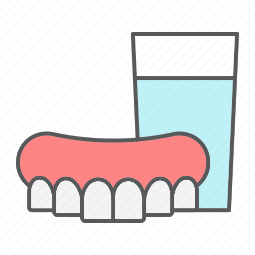 Dental, denture, dentures, jaw, stomatology, teeth, water icon - Download on Iconfinder