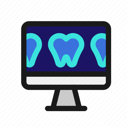 Dental, tooth, xray, scan, image, computer, monitor icon - Download on Iconfinder