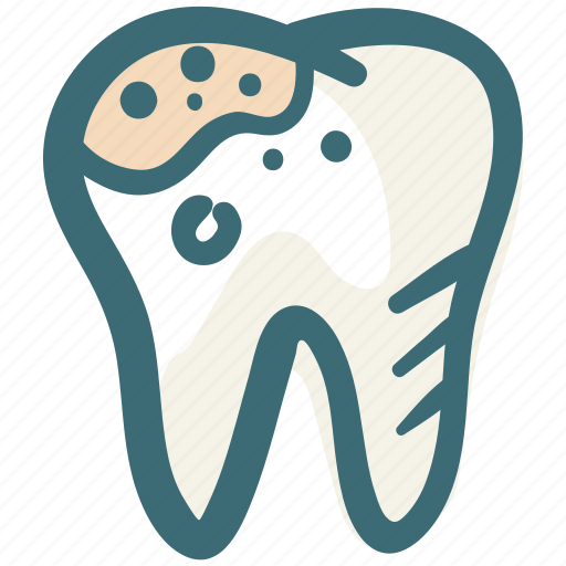 Caries, decayed tooth, dental, dental treatment, dentist, dentistry, tooth icon - Download on Iconfinder