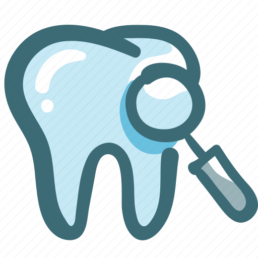 Dental, dentist, doodle, medical, oral hygiene, search, tooth icon - Download on Iconfinder